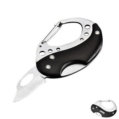 Egg Shaped Pocket Knife with Carabiner