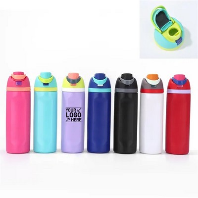 24oz Insulated Stainless Steel Water Bottle with Straw