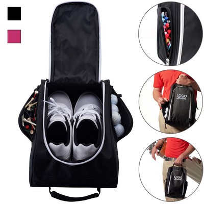 Compact Golf Shoe Bag With Storages