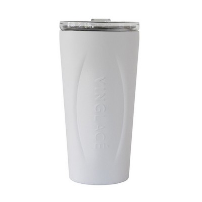 14 Oz. Glass Lined Tumbler White