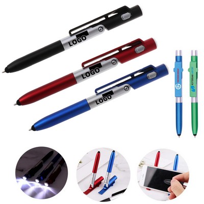 4 In 1 Foldable Phone Holder Led Pen