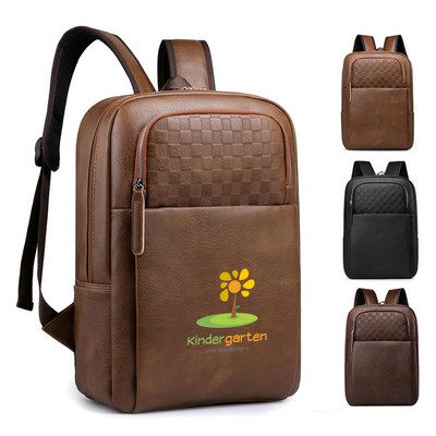 Leather Backpack with Custom Logo