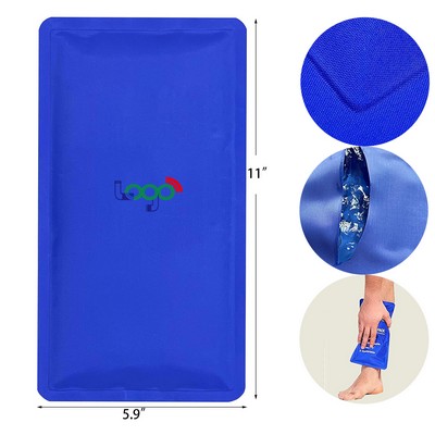 11 x 5.9 Inches Gel Ice Pack for Injuries Reusable Flexible Cold Hot Therapy Compress for Head