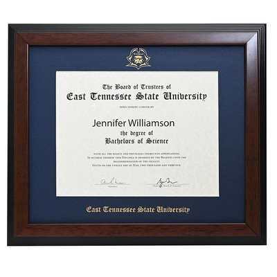 Stepped Walnut Diploma Frame