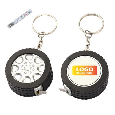 1m/3ft Mini Portable Retractable Measuring Tape Keychain