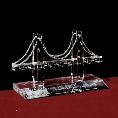 7" Crystal San Francisco City Theme Golden Gate Bridge Sculpture