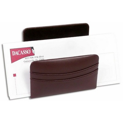 Classic Leather Chocolate Brown Letter Holder