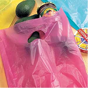 High Density Plastic Bag w/Die Cut Handles (12"x3"x18")