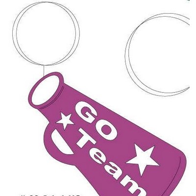 Megaphone Executive Keychain w/Mirrored Back (4 Square Inch)