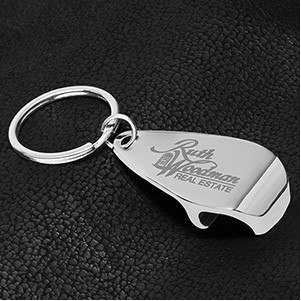 "Elite" Laser Engraved Bottle Opener Metal Keyholder