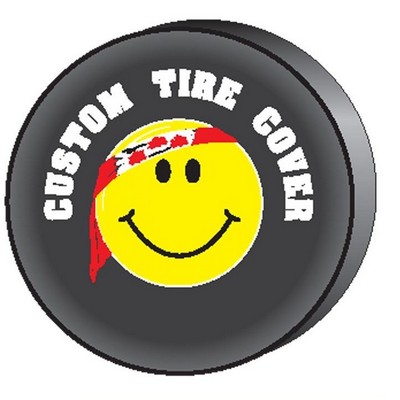 Vinyl Tire Cover 29 3/4" Diameter - 2 Color Imprint