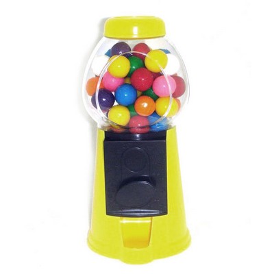 3-1/2"x3-1/2"x6" Yellow Gumball- Candy Dispenser Machine