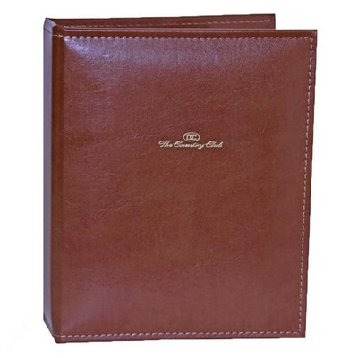 Councilman Sr. Bonded Leather 3" Ring Binder w/ Horizontal Pocket