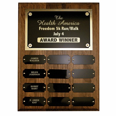 Perpetual Plaque w/ 12 Nameplates (9"x12")