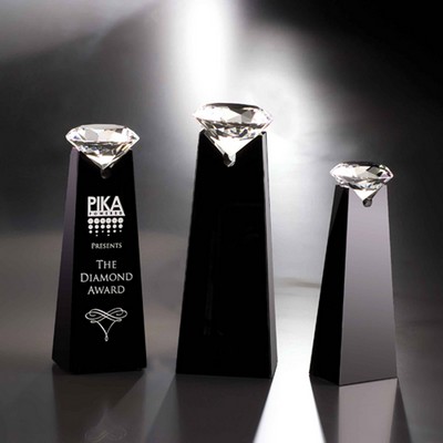 8" Crystal Solitaire Crystal Diamond Award