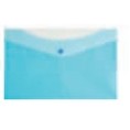 Blueberry Blue 2 Pocket Poly Envelope w/Snap Button Closure