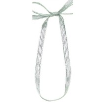 10" Silver Elasti-Loop Ribbon & Bow