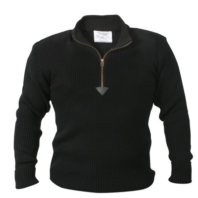 Black 1/4-Zip Commando Sweater (2XL)