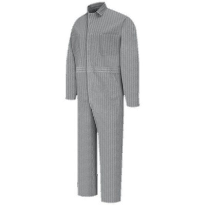 Red Kap™ Snap Front Cotton Coverall - Fisher Herringbone Gray