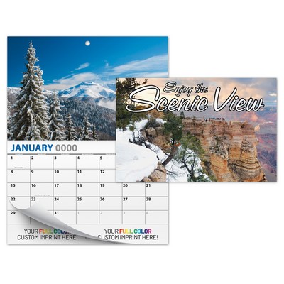 13 Month Mini Custom Photo Appointment Wall Calendar - SCENIC VIEW