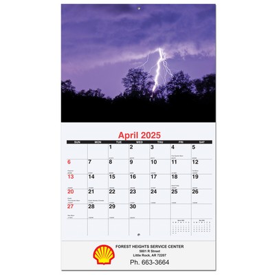 Majestic Outdoors Monthly Wall Calendar w/Stapled (10 5/8"x18¼")