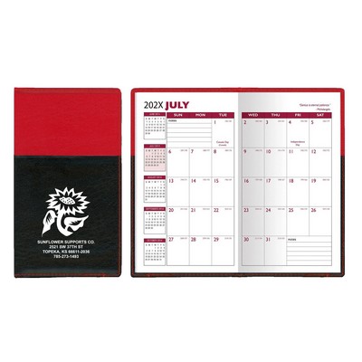 Soft Cover 2 Tone Vinyl France Series Academic Planner / 2 Color