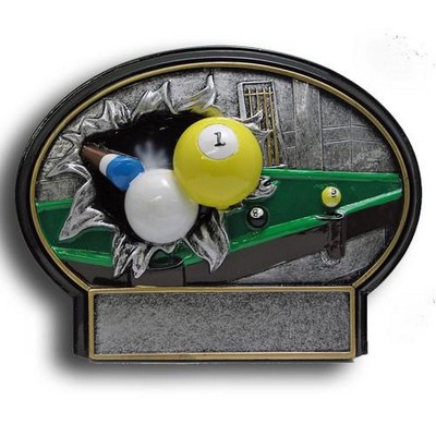 7.25" Billiards Burst Thru Resin Award