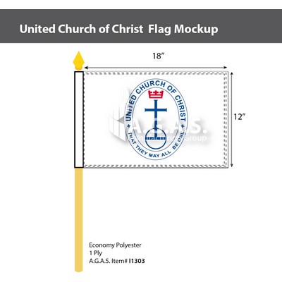 United Church of Christ Stick Flags 12x18 inch