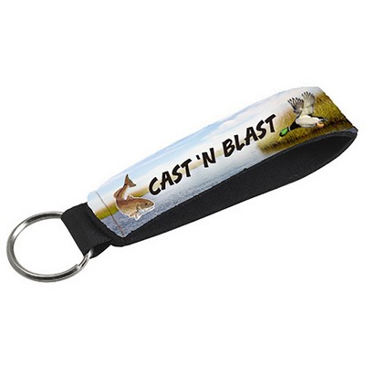 Full Color Single Neoprene Wristband with 26mm Key Ring