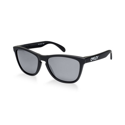 Oakley® Frogskins Sunglasses - Matte Black/Black Iridium Polarized Lens