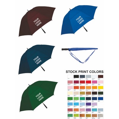 60" Arc Auto Open Vented Golf Umbrella Assorted Prepack Colors