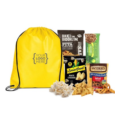 Drawstring Bag with Snacks