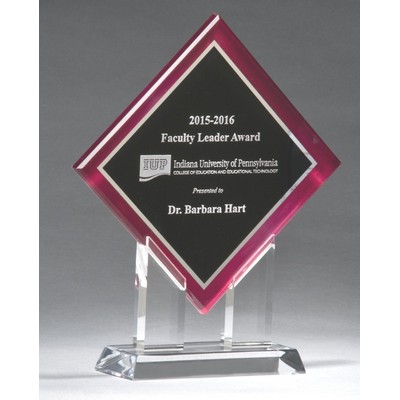 Diamond Series Acrylic Printed Red Border Award