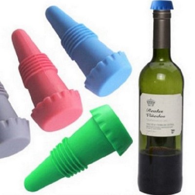 Rubber Wine & Beverage Bottle Stoppers w/Grip Top