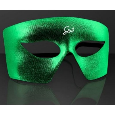 Green Masks for Mardi Gras (NON-Light Up)