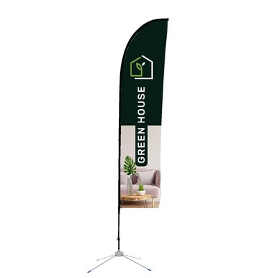 15ft Blade Shape Feather Flag - 1 Side Imprint