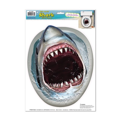 Shark Toilet Lid Topper Peel N Place