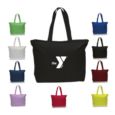 Jumbo Canvas Zipper Tote - Overseas - Color