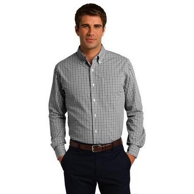 Port Authority® Long Sleeve Gingham Easy Care Shirts