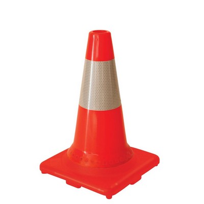 18" Orange Traffic Cone w/6" Hi Intensity Collar