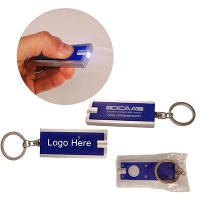 Rectangle Plastic LED Key Chains