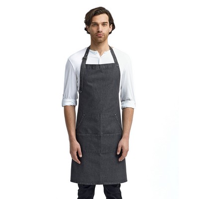 Artisan Collection by Reprime Unisex Jeans Stitch Denim Bib Apron