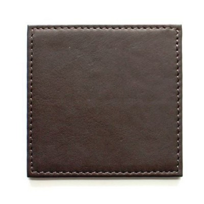 Ashlin® Designer Stratford Expresso Brown Napoli Napa Leather Executive Square Coaster