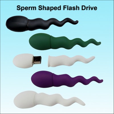 Sperm Shaped Flash Drive - 256 MB Memory