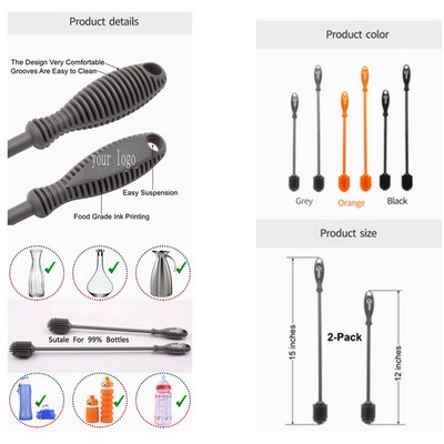 Silicone Cleaning Brush L & S one set