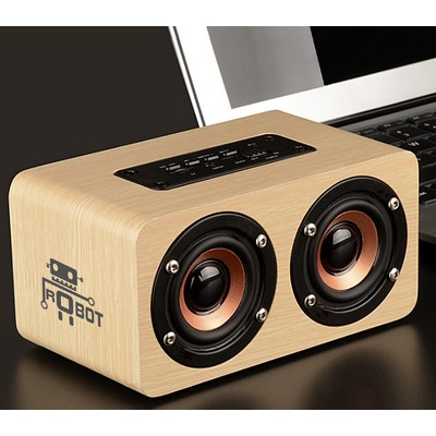 Classic Wooden Wireless Speaker Support TF Card