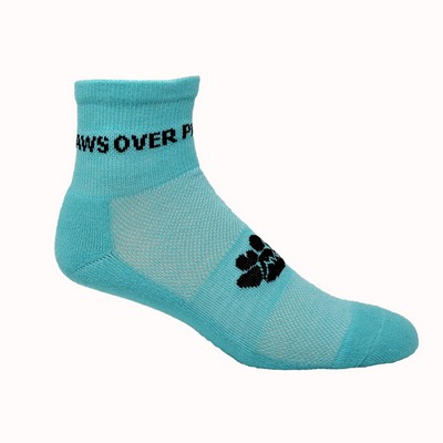 Import Athletic Moisture Wicking Ankle Socks w/Knit-In Logo