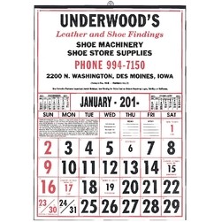 Commercial 12-Sheet Calendar w/ Major Jewish Holidays (Thru 4/30)