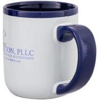 17 Oz. Casino Mug (White Exterior/ Cobalt Blue Interior)