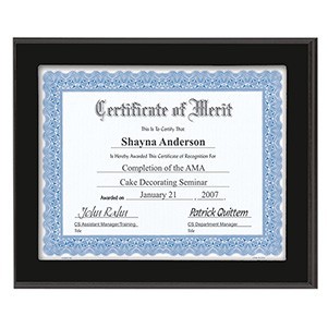 12" x 10" Slide-In Certificate Frame